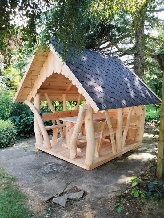Curved Wood Gazebo "Nordic Grove"