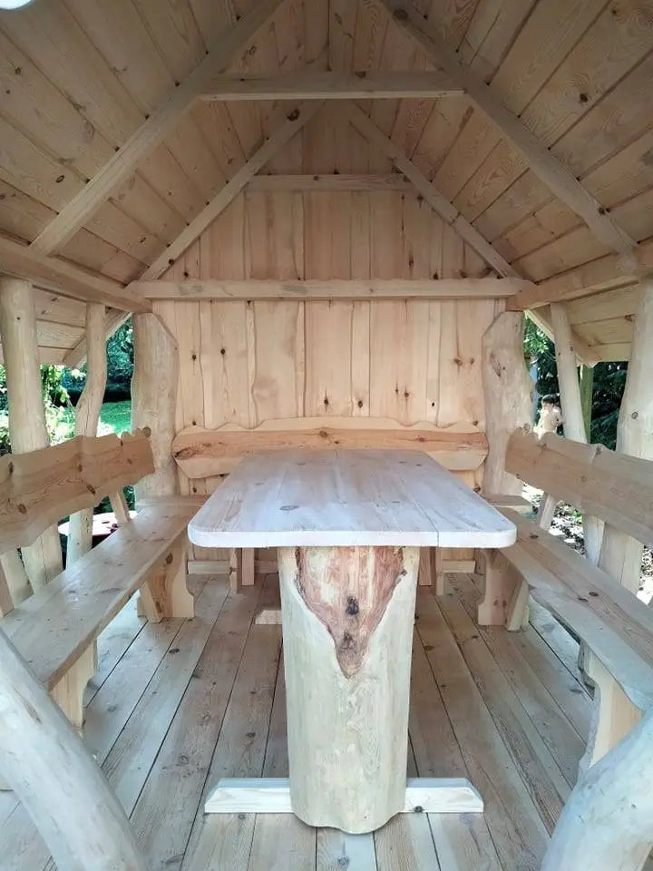 Curved Wood Gazebo "Nordic Grove"