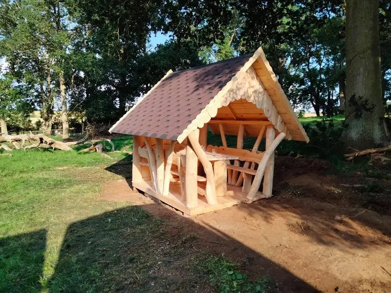 Curved Wood Gazebo "Nordic Grove"