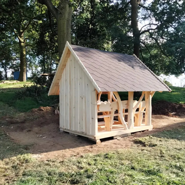 Curved Wood Gazebo "Nordic Grove"