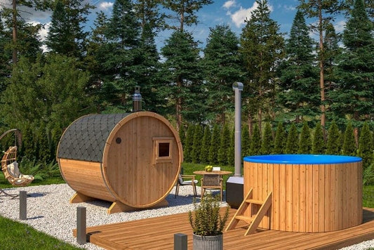 2.4m Barrel Sauna – Handcrafted in the UK | Sustainably Sourced Pine | 4-Week Lead Time