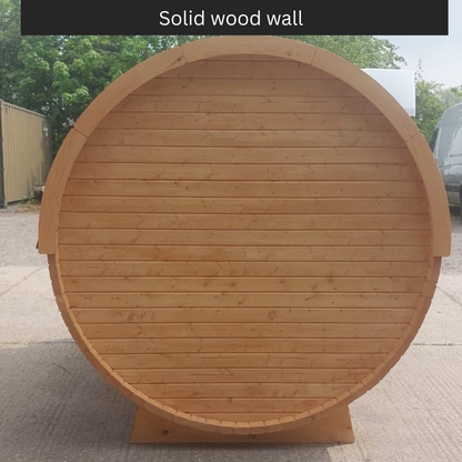 Terraced Glass door 1.7m Compact Barrel Sauna – Made in the UK | Eco-Friendly Pine | 4-Week Lead Time (Copy)