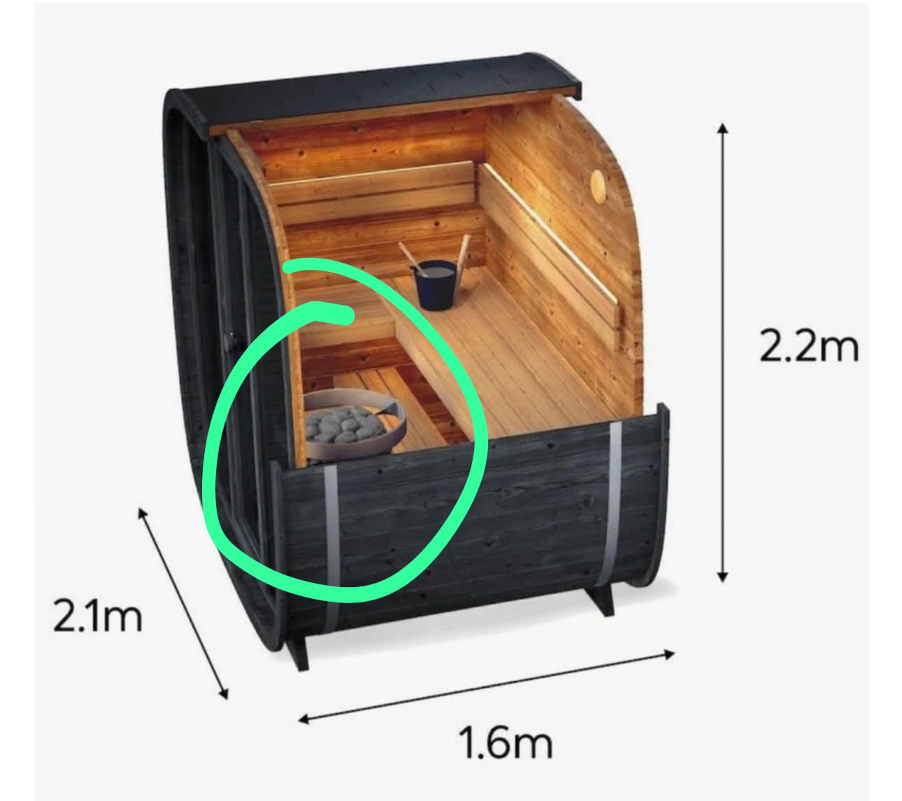 Stunning 3-4 person Cube sauna!!! Produced from Scandinavian Thermowood!!